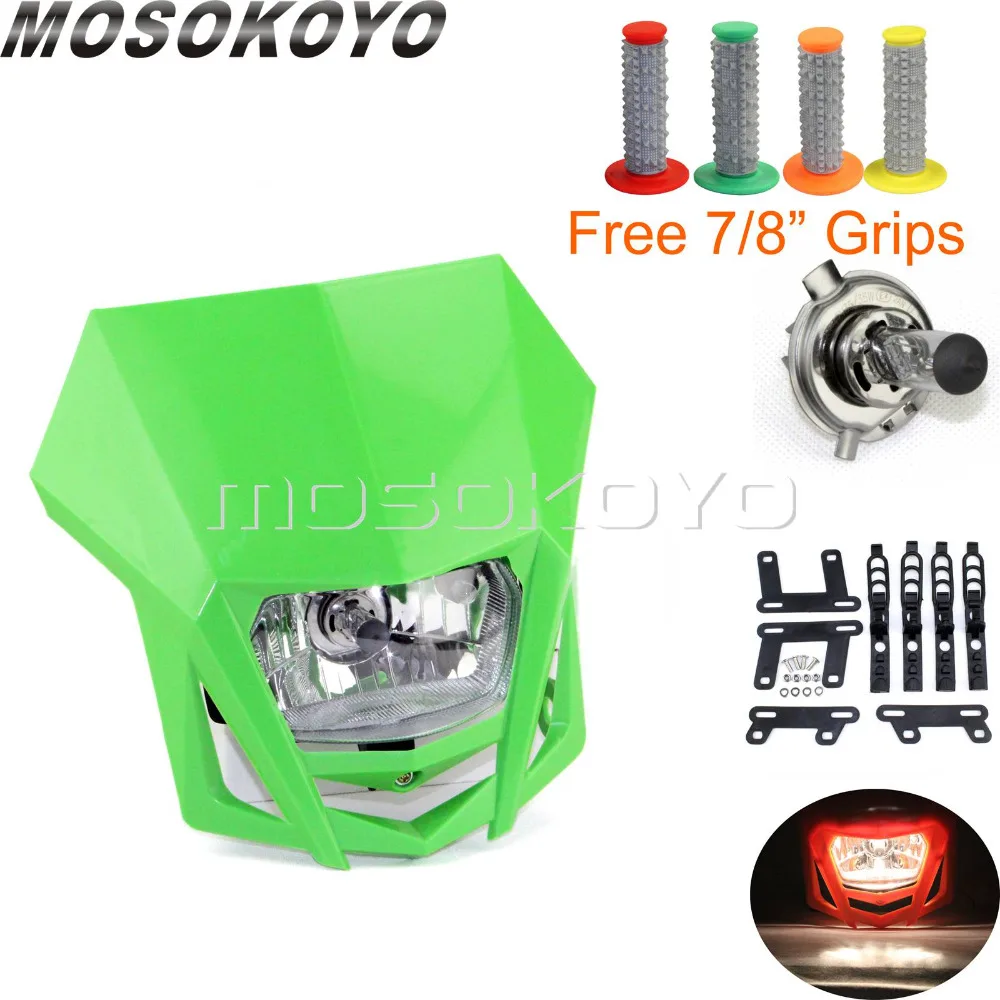 MX Enduro Headlight Pit Dirt Bike Front Lights for Kawasaki KLX150 KX65