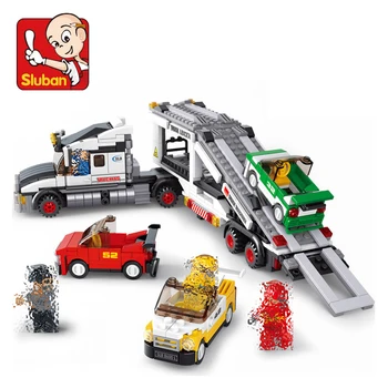 

Sluban 0339 638Pcs City Auto Transport Truck Aircraft Car Building Blocks Educational Toys for Kids gifts Compatible With Toys