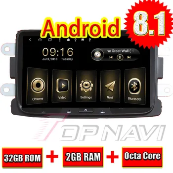 

Topnavi 9" Android 8.1 Octa Core Car PC Player For DACIA 2017 Radio Stereo GPS Navigation Capacitive Screen Radio 2 Din