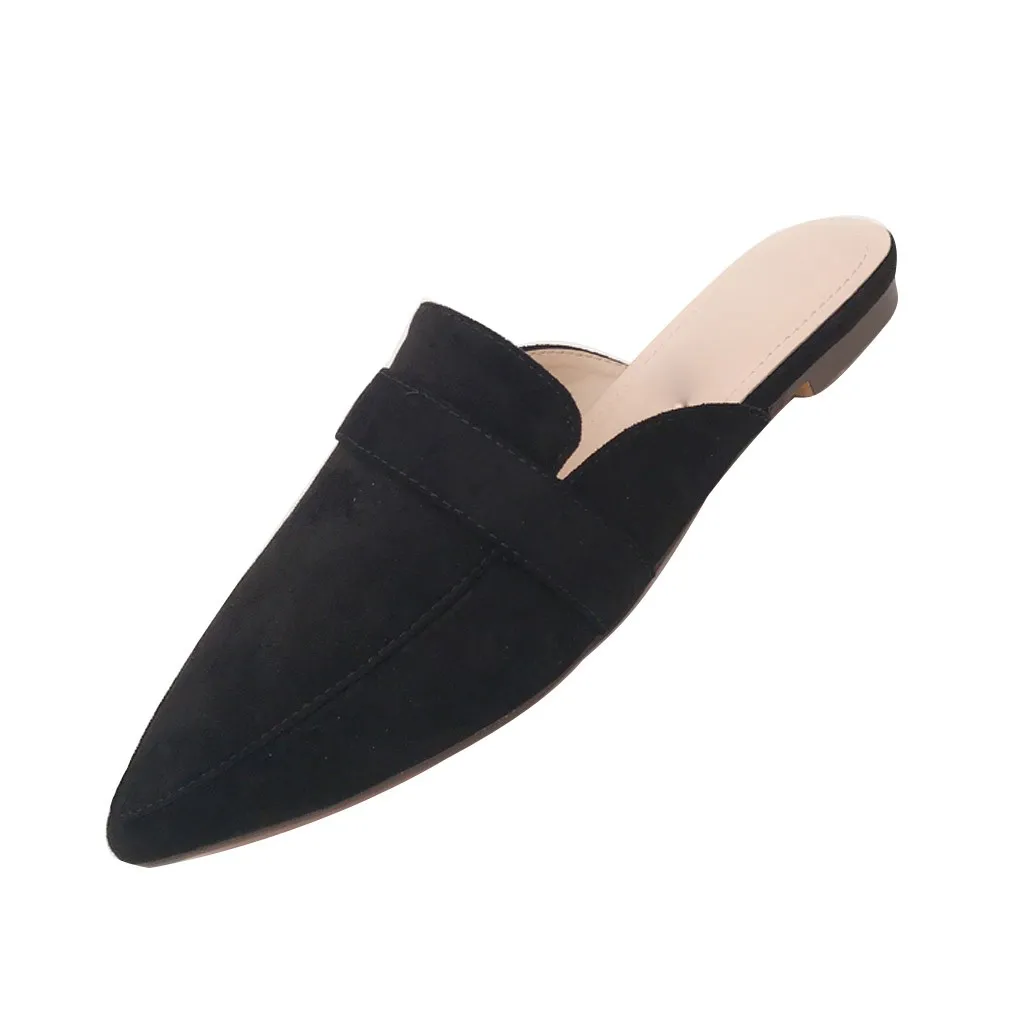 

Women Snake Elegant Pointed Slingbacks Wedding Party Shoes Flat Sandals Slippers fashion British Wind Flat Heel for travel Apr 8