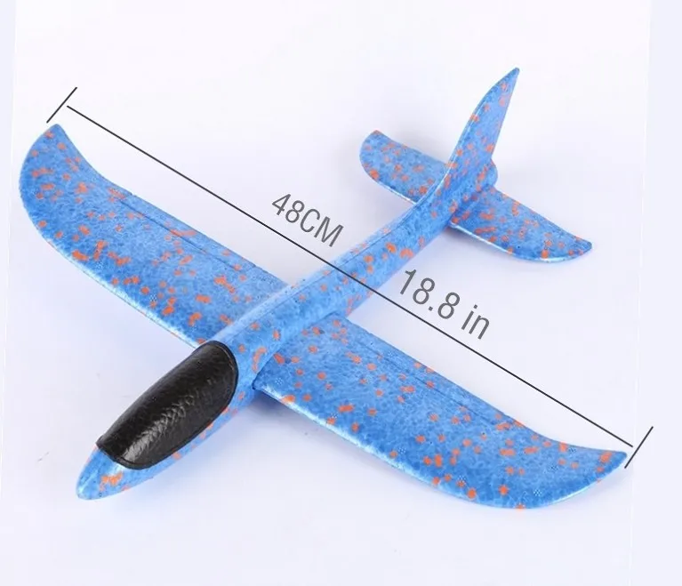 Самолет ручной запуск метание летательный аппарат с фиксированным крылом самолет EVA Игрушечная модель самолета игрушки на открытом воздухе развивающие игрушки подарки - Цвет: Blue