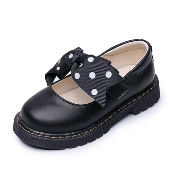

AFDSWG PU girls moccasins black children leather shoes white girls shoes toddler low with school shoes for children