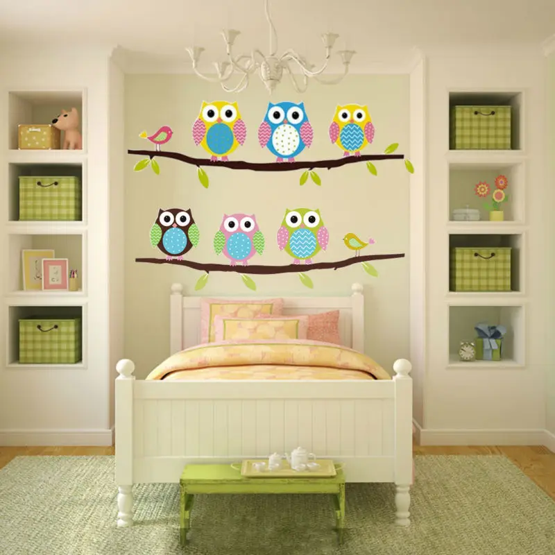 Owl Wall Stickers For Kids Rooms A16 (1)