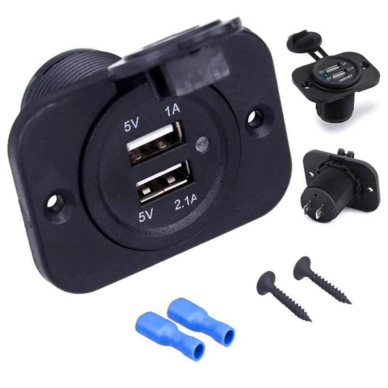 

12-24V Dual-USB Digital Car Charger 3.1A Lightweight Aluminum alloy LED Adapter for iOS phone digital devices