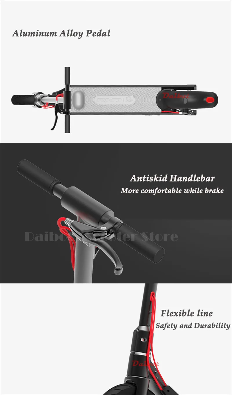 Daibot Folding Kick Scooter Two Wheel Electric Scooters Foot Control Acceleration Samsung Cell Battery Electric Scooters Adults (8)