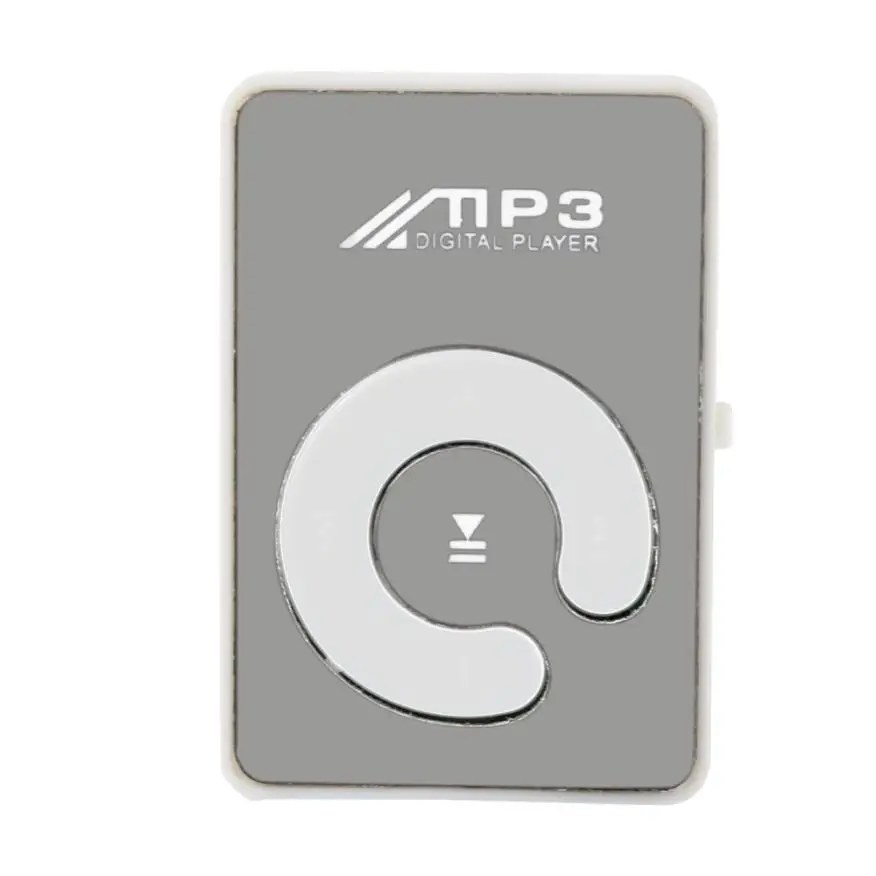 Мини Клип цветочным узором MP3-плееры Музыка Media Поддержка Micro SD карты памяти BK z1102 челнока - Цвет: Белый