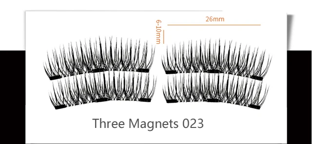 Магнитные ресницы с 3 магнитами ручной работы 3D Магнитные ресницы натуральный накладные магнит для ресниц ресницы с подарочной коробкой для макияжа