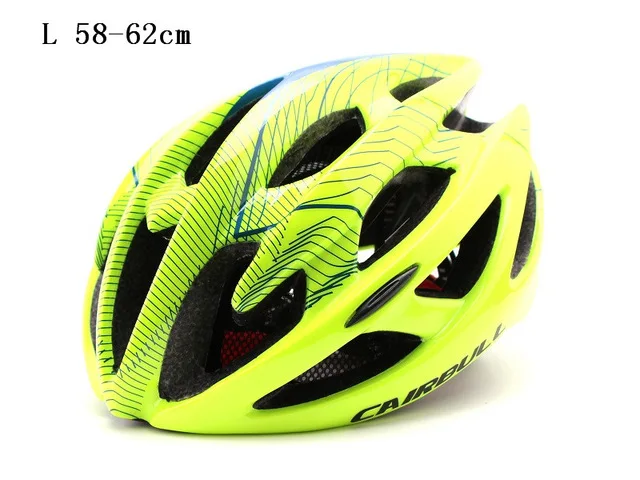 5 цветов 195 г ультралегкий велосипедный шлем дорожный шлем для горного велосипеда интегрированный литой защитный шлем гоночный велосипедный спортивный шлем - Цвет: Fluorescent  GEEN  L