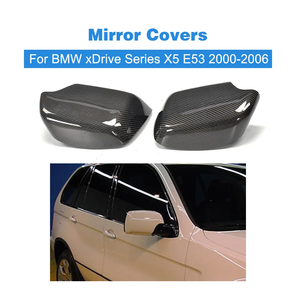 

Carbon Fiber Replacement Car Rearview Mirror Covers For BMW xDrive Series X5 E53 2000-2006 Mirror Caps Car styling