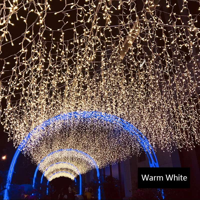 

Christmas Garland LED Curtain Icicle String Light 220V 4m 96Leds Indoor Drop LED Party Garden Stage Outdoor Decorative Light