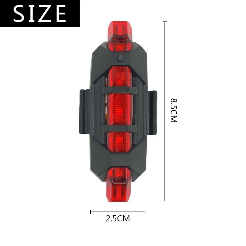 Best WasaFire Portable USB Rechargeable Bike Bicycle Tail Rear Safety Warning Light Taillight Lamp Super Bright Led luz bicicleta 13