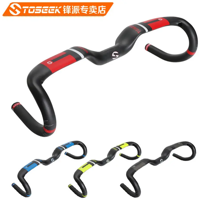 

TOSEEK Full Carbon AERO Uplift Style Handlebar For Racing Road Bike Light Weight