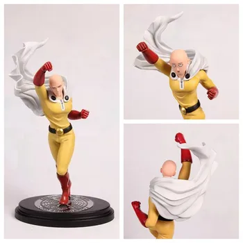 

ALEN ONE PUNCH MAN Action Figures Saitama Sensei Face Changing PVC 230mm Anime ONE PUNCH-MAN Cartoon Model Toys