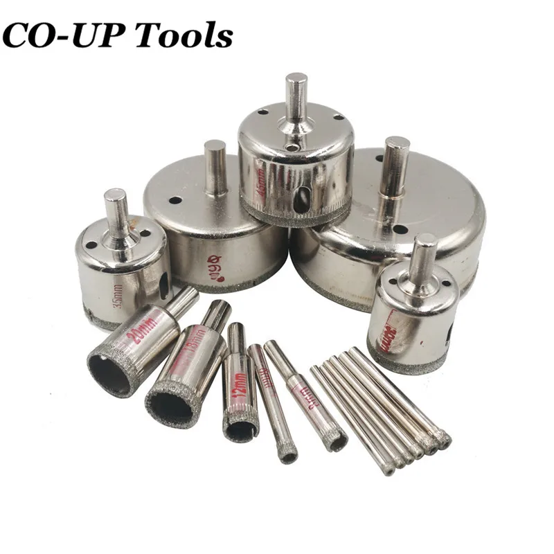 

3mm~100mm Diamond Coated Drill Bits Hole Saw Glass Granite Cutter Opener Bits Sale Bead Dresser Diamond Hole Opener