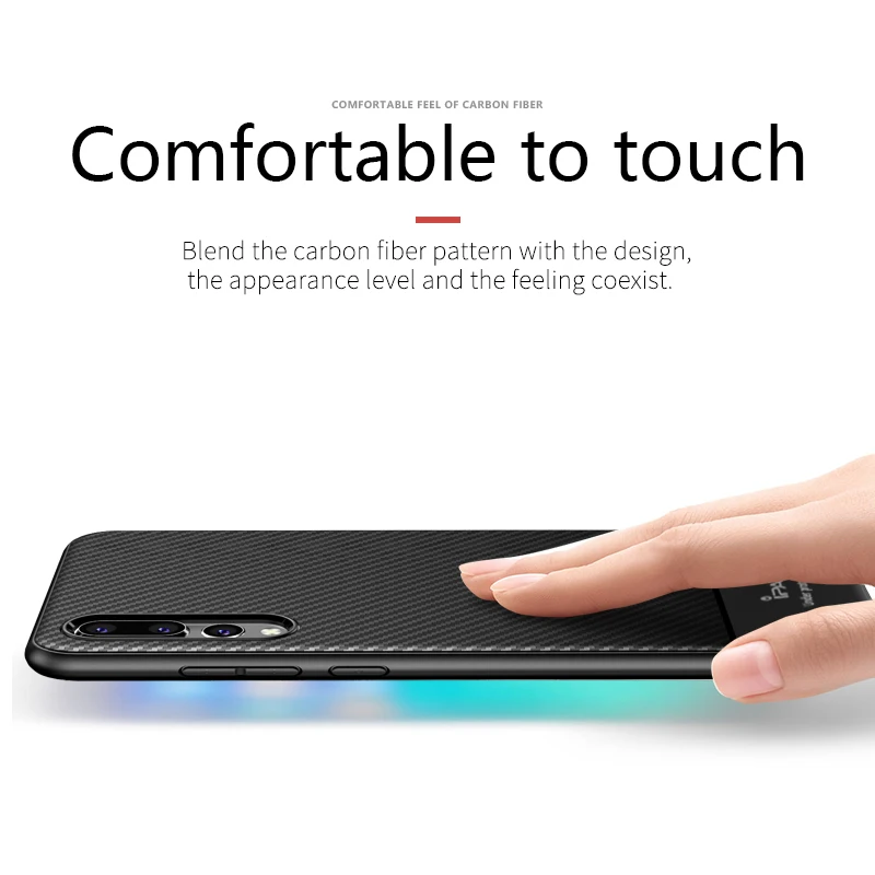 Чехол IPAKY для Huawei P20 чехол Lite Nova 3e твил силикон углеродное волокно Гибридный Pro