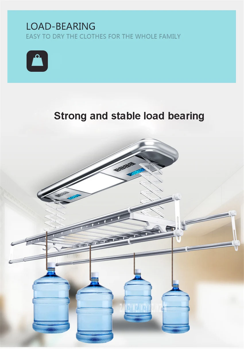 TK-9002 Intelligent Electric Drying Rack Balcony Automatic Remote Control Lifting Telescopic Clothes Drying Machine 220V 121W