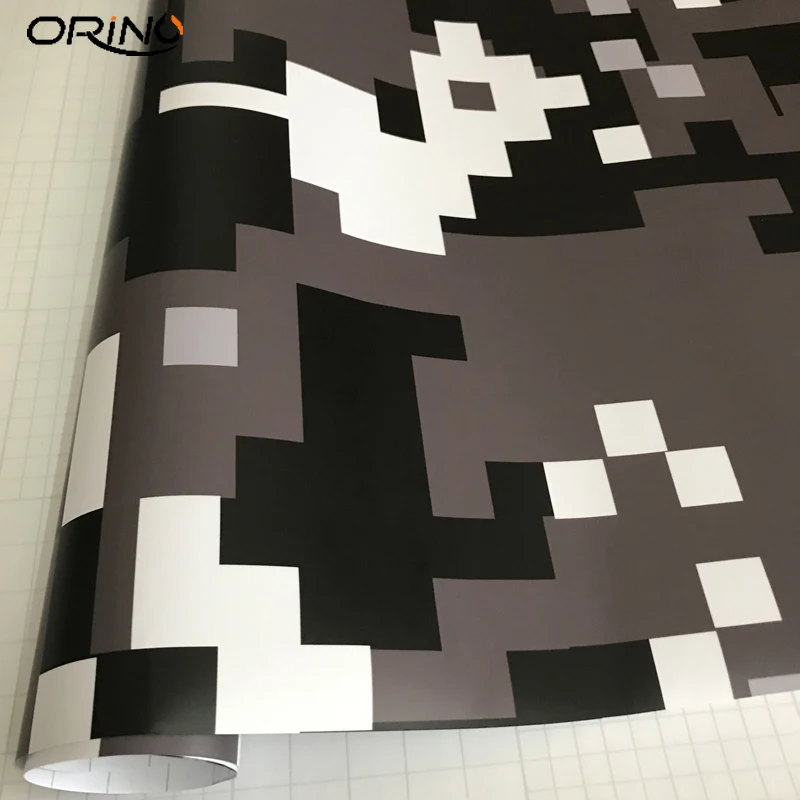 Black Grey White Digital Vinyl Film Sticker-6