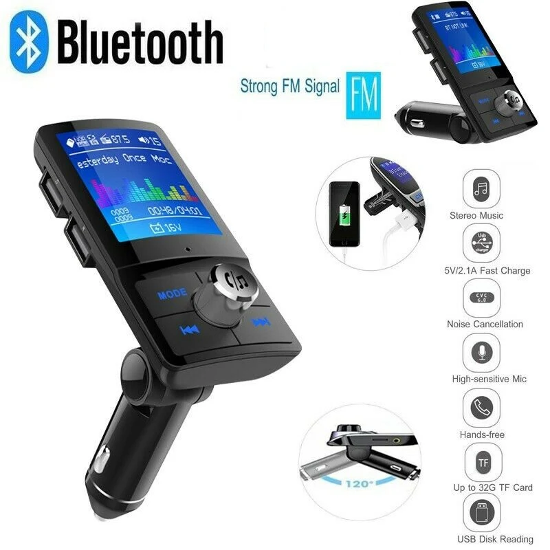 BC45 беспроводной автомобильный Bluetooth fm-передатчик двойной USB зарядное устройство Поддержка tf-карты