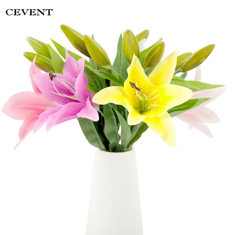 Buy Cevent 1pc Fake Lily Flower Wedding Decoration