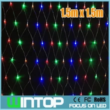 110V/220V 1.5M*1.5M 120pcs LED Net Light Led String Christmas Lights Garlands RGB/White/Blue/Warm White 8Modes for Holiday/Party