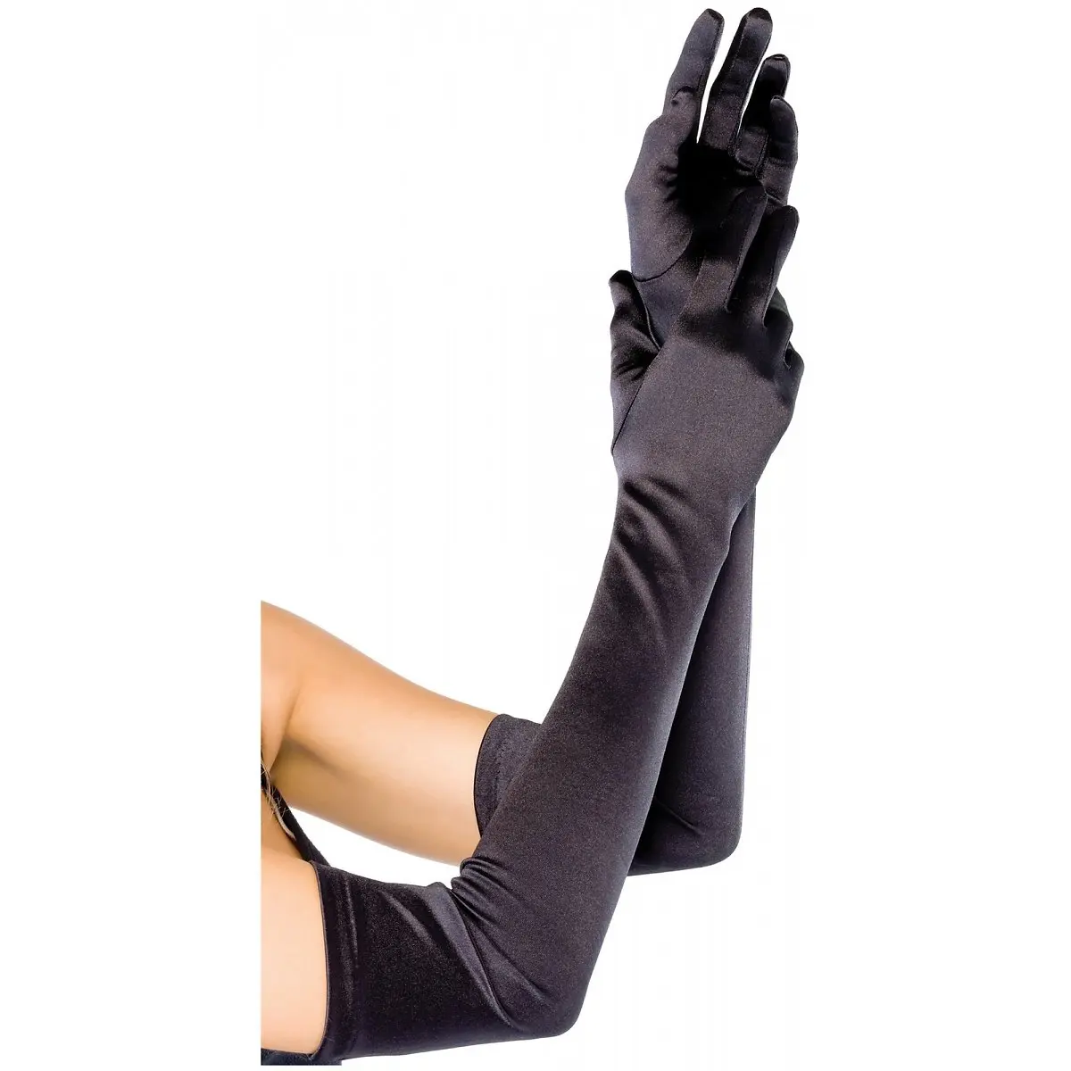 Toyl Long Satin Opera Gloves For Dress Up Cosplay Photo Props In