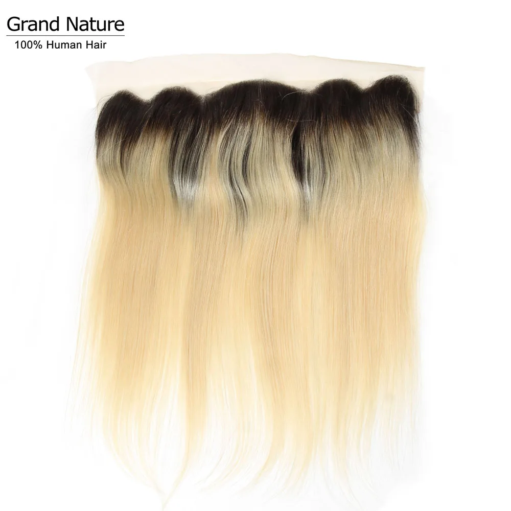 1b 613 Lace Frontal Closure Brazilian Straight Human Hair With