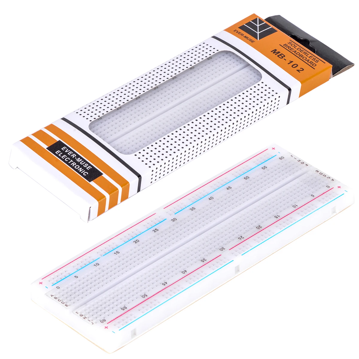 

1pc Mayitr MB-102 MB102 Breadboard 830 Points PCB Solderless Protoboard Board Test Circuit