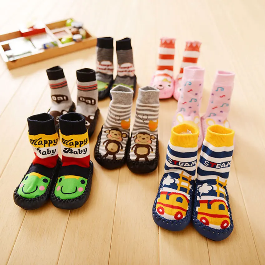 Baby Cotton Indoor Floor Skid Rubber Sole Socks 3 11 Month Newborn