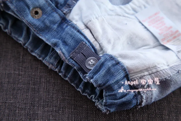 SHUZHI/новая детская одежда повседневные джинсовые штаны для маленьких девочек джинсы с цветочным принтом для малышей узкие брюки для новорожденных узкие брюки для детей от 9 до 24 месяцев