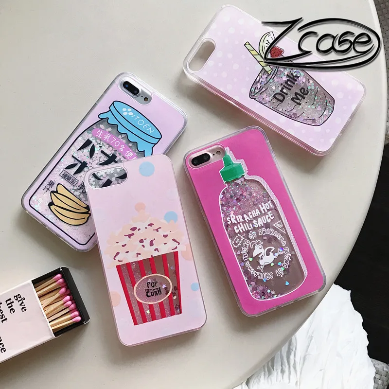 

Mobile liquid Wishing bottle nipple phone case For iPhoneX XS XR XS MAX Quicksand phone case for iPhone 7 8 6 6s plus Phone Case
