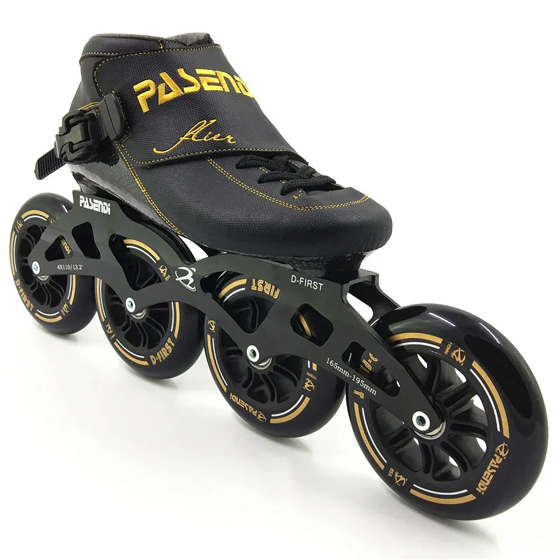 الأحذية بالحرارة pasendi رجال نساء الأسطوانة patines مضمنة سرعة التزلج المهنية الكبار طفل 4 عجلات الكربون