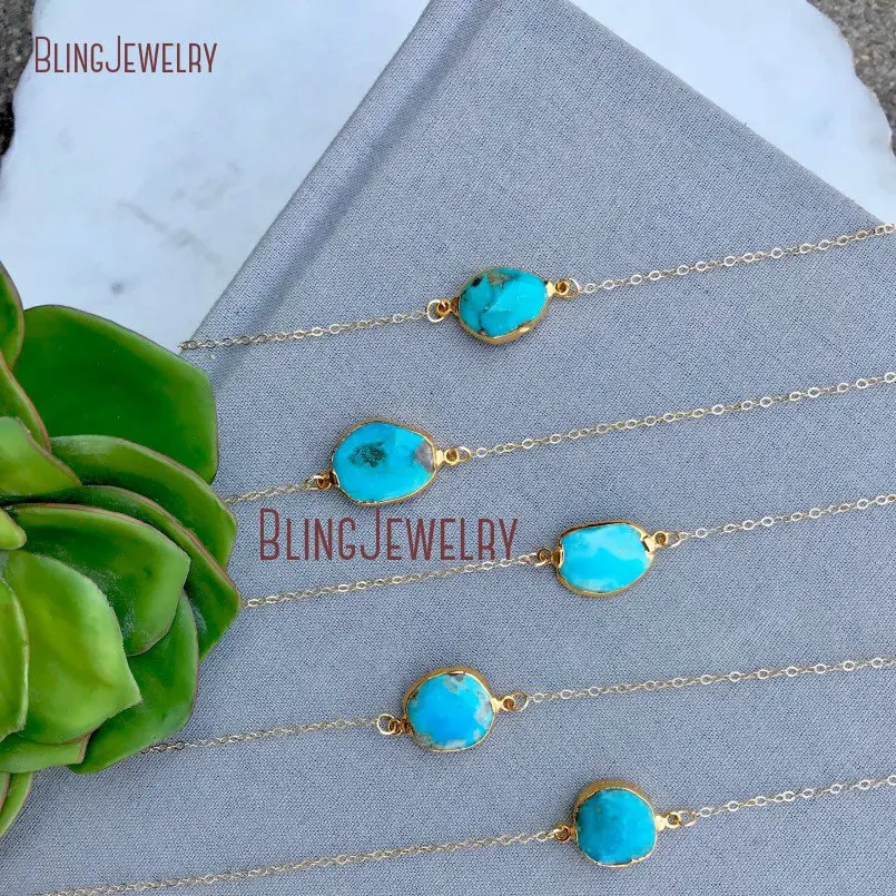 20180424-NM11596-Raw Turquoise Necklace Boho Rough Cut Freeform Turquoise Necklace 24k Gold Fill Necklace Turquoise Pendant Minimalist Rustic Turquoise Gift_2
