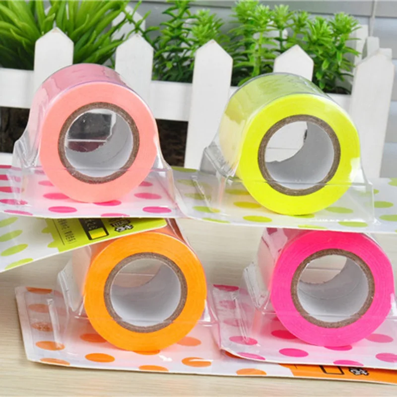 

1PCS Large Fluorescent Paper Sticker Memo Pad Sticky Notes Kawaii Stationery Material Escolar School Supplies