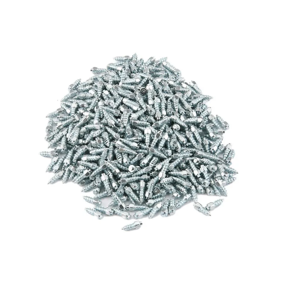 

500PCS Universal Car Tires Studs Screw Winter Snow Spikes Wheel Tyres Snow Chains Studs for Car Vehicle Truck Tire