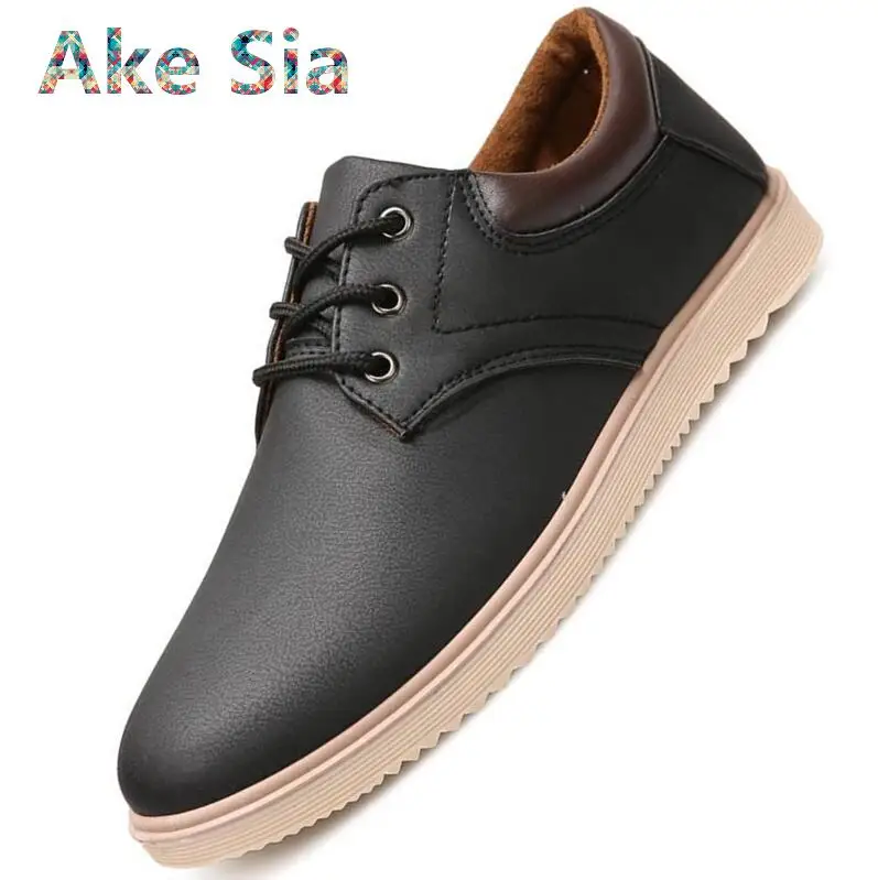 

0 2018 winter waterproof men's shoes Korean casual shoes plus velvet padded warm cotton shoes shoes #78