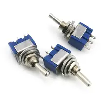 5Pcs/lot Miniature Toggle Switch MTS-102 SPDT 6A 125VAC/3A 250VAC Mini Switch Lever Switch 3 Pin ON/ON High quality 10pcs lot mts 102 3 pin spdt on on 6a 125vac miniature toggle switch