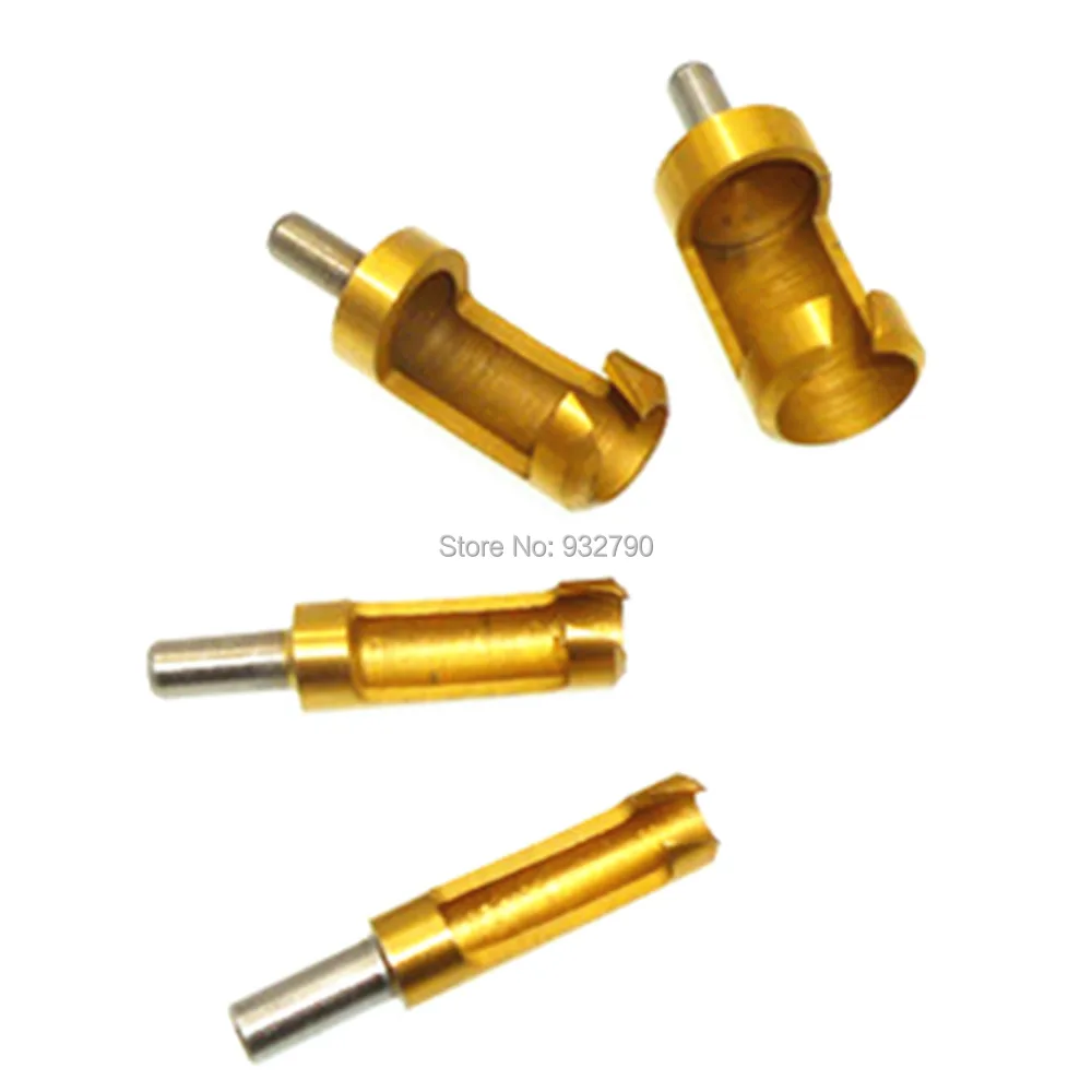 4pc Titanium Plug Cutter Counter Bored 6-16mm Hole Wood Timber Drill Dowel Maker