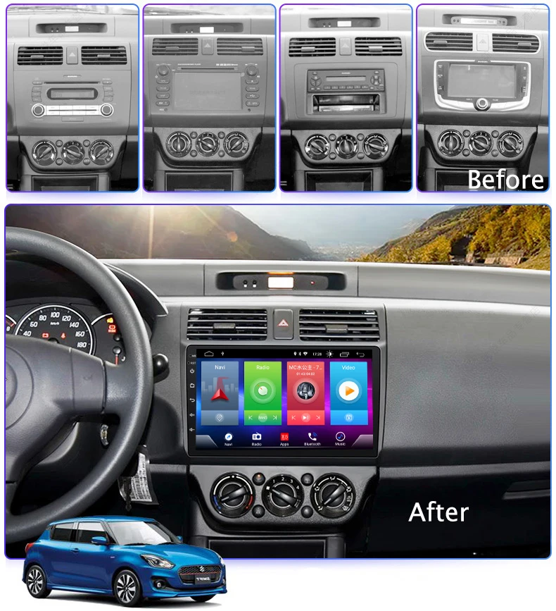

Full Touch Car Android 8.1 Radio Player For SUZUKI Swift 2009-2018 Vehicle GPS Navigation Video Multimedia Built In Bluetooth