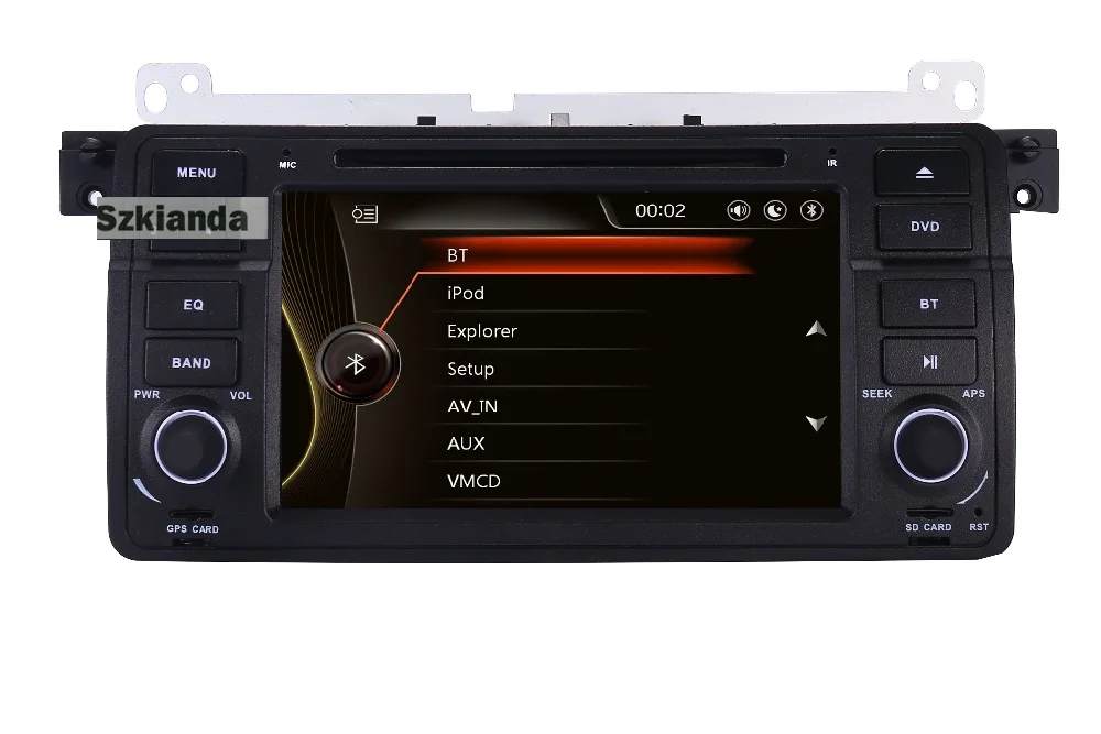 Sale Factory Price 1 Din Car DVD Player for BMW E46 M3 With GPS Bluetooth Radio RDS USB Steering wheel Canbus Free Map+Camera MIC 15