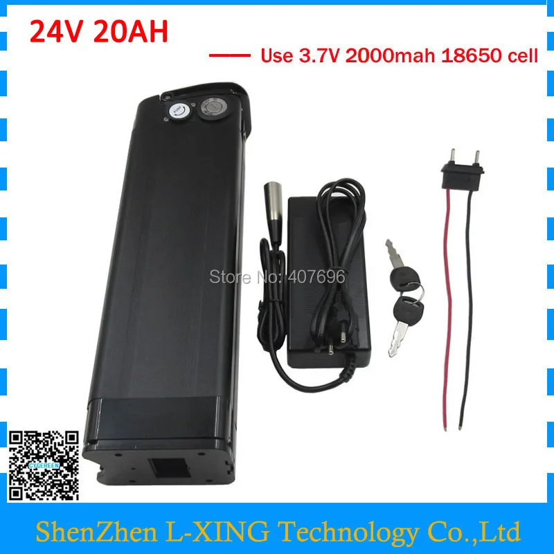 

Rechargeable 500W 24V 20AH lithium battery 24 V 20AH battery 24V 7S 18650 battery pack 30A BMS with USB Port 29.4V 3A Charger