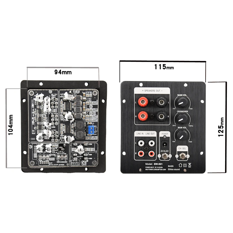 HIFIDIY AUDIO speakers 2.1 Subwoofer Speaker Amplifier Board TPA3118 Audio 30W*2+60W Sub AMP With Independent 2.0 Output