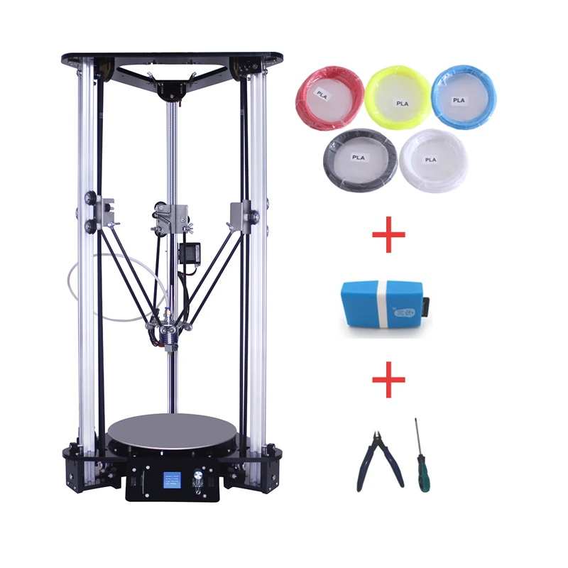 

2017 Cheap 3D Printers Desktop Laser Engraver Kossel DIY Delta 3D Printer Kit 32-Bit ARM Processor Smart Level Bitmap Image File