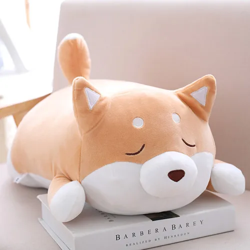 1 шт. 36/55 см Kawaii/Мягкие толстые Косплей Shiba «Лисья Секретная служба»(Inu собака плюшевые игрушки, детские носки с принтом милых животных детские прекрасные подарки для детей, подарки для детей - Цвет: brown close eyes