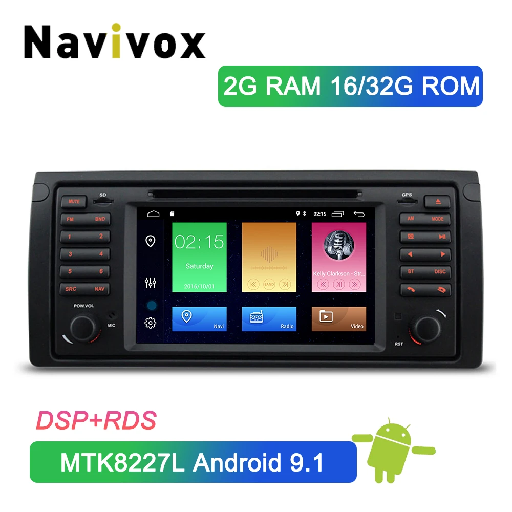 

Navivox 1 Din Android 9.1 Car DVD GPS For BMW X5 E53 Car GPS Stereo Audio Navigation Multimedia Head Unit Bluetooth RDS DSP SWC