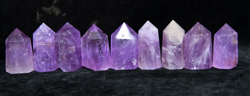 330 г 9 шт. AA++ природный preety аметист кристалл кварца ТОЧКА Исцеление