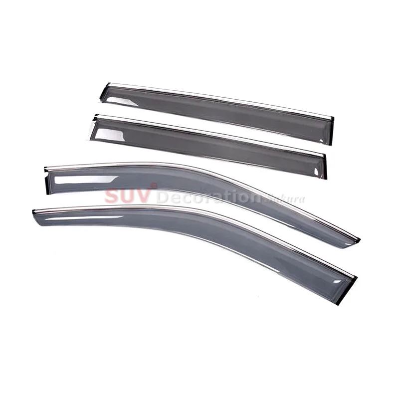 

Accessories New Plastic Window Visor Vent Sun Rain Guard 4pcs for Jeep Compass Second Generation 2017 2018 Accessories