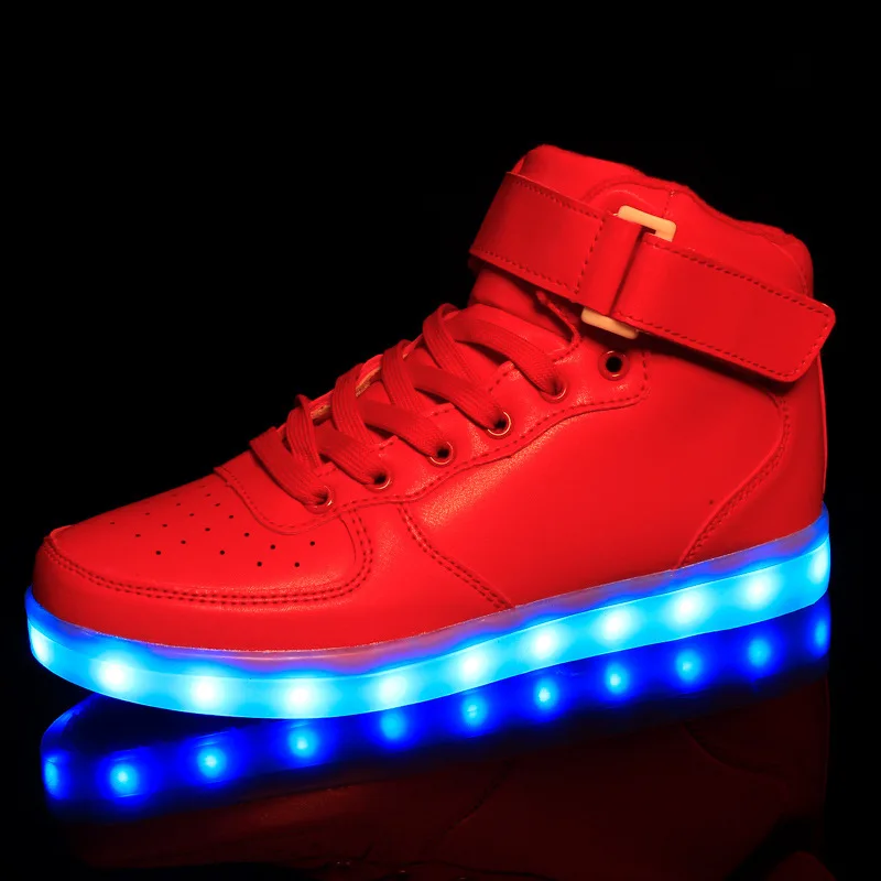 Unisex LED Light Up shoes Luminous High Top Sneakers Sportswear Men Women shoes 