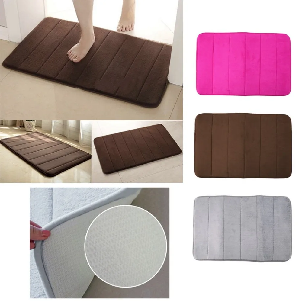 

Bath Mat Bedroom Home Practical Non-Slipping Mats Memory Foam Rug Shower Carpet Pad For Bathroom Kitchen