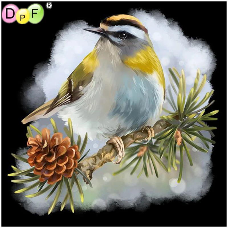 

DPF 5D DIY gift full Round Diamond Painting Matsuba Bird Magic Cube Cross Stitch crafts Diamond Embroidery Mosaic Home Decor