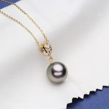 

Luxury genuine G18K Gold Accessories Fashion Pearl Pendant Settings Findings Pendant Mountings Women Accessories Female Jewwelry